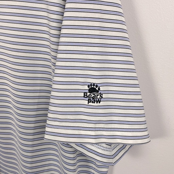 FootJoy Men's Purple Striped Polo Shirt size medium - Picture 3 of 8